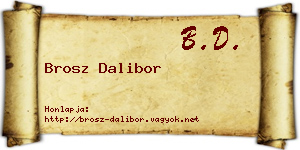 Brosz Dalibor névjegykártya